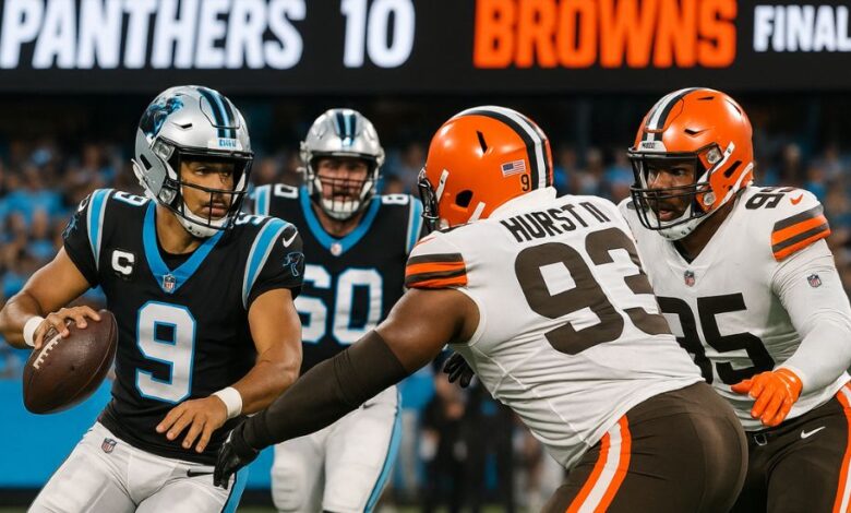 carolina panthers vs cleveland browns match player stats