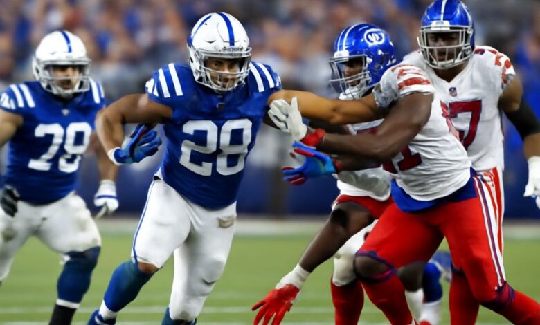 colts vs new york giants match player stats