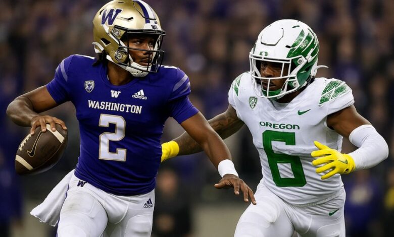 washington huskies football vs oregon ducks football match player stats